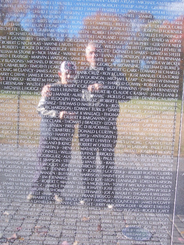 At the Wall near Fort Belvoir